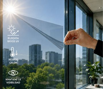 Vinilo con protección solar UV, transparente
